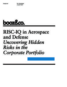 Perspective  Eric Kronenberg Joseph Martin  RISC-IQ in Aerospace