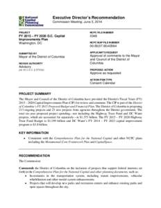 DC Streetcar / Civil War Defenses of Washington / Martin Luther King /  Jr. Memorial / Washington Metropolitan Area Transit Authority / Transportation in the United States / National Capital Planning Commission / Capital Improvement Plan / Urban studies and planning / Washington /  D.C.