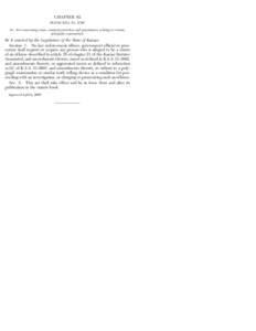 CHAPTER 62 HOUSE BILL No. 2726* AN ACT concerning crime, criminal procedure and punishment; relating to victims; polygraph examinations.  Be it enacted by the Legislature of the State of Kansas: