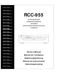 RCC-955 CD MULTI-DISC CHANGER CHANGEUR MULTIDISQUES CD CD-WECHSLER LECTOR DE DISCOS COMPACTOS MULTICARGA CD WISSELAAR