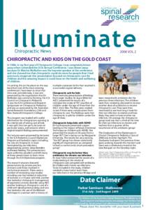 Illuminate Chiropractic News 2008 VOL 2  CHIROPRACTIC AND KIDS ON THE GOLD COAST