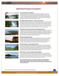 Coastal and Estuarine Land Conservation projects_2009 updated.indd
