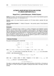 Models of computation / Nondeterministic finite automaton / Vector space / Muller automaton / Ω-automaton / Algebra / Automata theory / Mathematics
