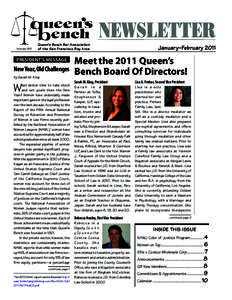 Founded[removed]Queen’s Bench Bar Association of the San Francisco Bay Area  PRESIDENT’S MESSAGE