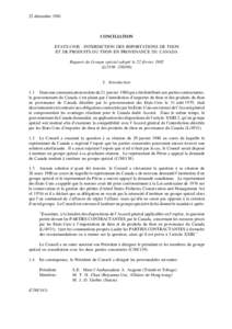 22 décembre[removed]CONCILIATION ETATS-UNIS - INTERDICTION DES IMPORTATIONS DE THON ET DE PRODUITS DU THON EN PROVENANCE DU CANADA Rapport du Groupe spécial adopté le 22 février 1982