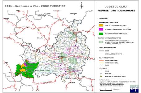 JUDEŢUL CLUJ – RESURSE TURISTICE NATURALE I. EVALUARE CADRU NATURAL (realizata de Institutul de Geografie al Academiei Romane) NR.