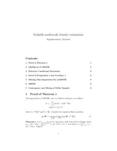 Scalable multiscale density estimation Supplementary Material Contents 1 Proof of Theorem 1