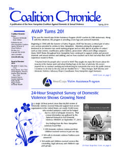 Spring[removed]Coalition Chronicle Editors: Maureen McDonald Karin Ashton