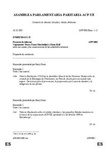 ASAMBLEA PARLAMENTARIA PARITARIA ACP-UE Comisión de Asuntos Sociales y Medio Ambiente[removed]APP/3802/Enm. 1-25