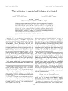 Journal of Personality and Social Psychology 2005, Vol. 89, No. 6, 852– 863 Copyright 2005 by the American Psychological Association/$12.00 DOI: 