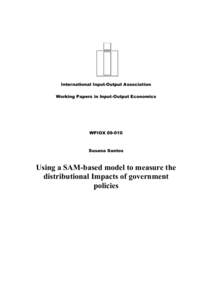 International Input-Output Association Working Papers in Input-Output Economics WPIOX[removed]Susana Santos