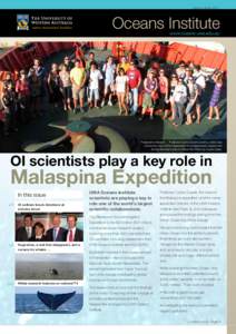 Issue 4 April[removed]Oceans Institute www.oceans.uwa.edu.au  Postgrads onboard … Professor Carlos Duarte (centre, yellow top)