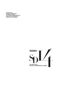 SIGMA SD14 Product Specifications