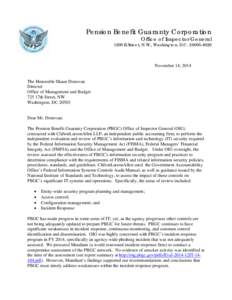 Microsoft Word - Final OIG FISMA Letter 2014