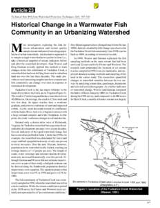Article 23 Technical Note #93 from Watershed Protection Techniques 2(4): [removed]Historical Change in a Warmwater Fish Community in an Urbanizing Watershed