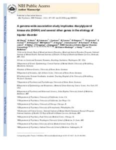 NIH Public Access Author Manuscript Mol Psychiatry. Author manuscript; available in PMC 2008 September 1. NIH-PA Author Manuscript