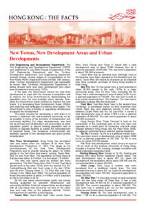 Hong Kong Fact Sheets - New Towns, New Development Areas and Urban Developments