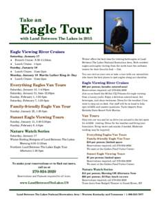 Take an  Eagle Tour with Land Between The Lakes in 2015 Eagle Viewing River Cruises