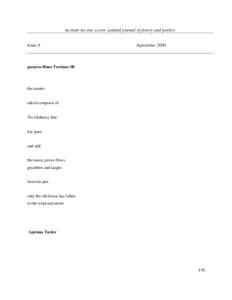 ka mate ka ora: a new zealand journal of poetry and poetics Issue 6 September[removed]poem to Hone Tuwhare 08