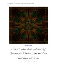 Free Graphics Programs an eBook reference created by Lisa Mayette, aka Hafapea ©2012  Cern’s Crest by Hafapea Freeware, Open-source and Learning Software for Windows, Mac and Linux