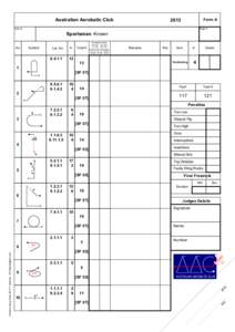Australian Aerobatic Club  Form A 2013