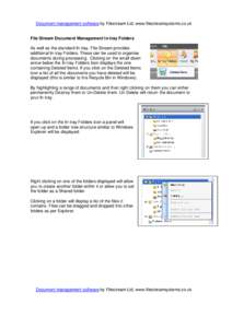 File Stream Document Management In-tray Folders