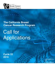 The California Breast Cancer Research Program  Call for
