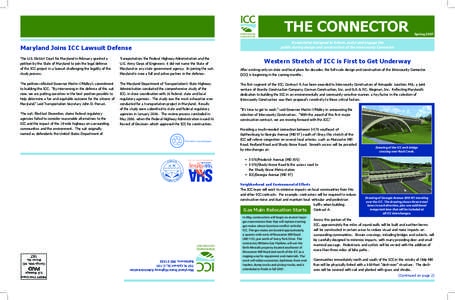 intercounty connector Spring[removed]A newsletter designed to inform, assist and engage the