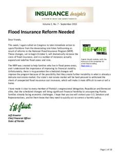 Financial institutions / Institutional investors / Economics / Jeffrey Atwater / Florida Department of Financial Services / Chief Financial Officer of Florida / Risk purchasing group / Annuity / Insurance commissioner / Financial economics / Insurance / Investment