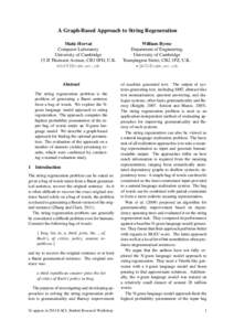 A Graph-Based Approach to String Regeneration Matic Horvat Computer Laboratory University of Cambridge 15 JJ Thomson Avenue, CB3 0FD, U.K. 