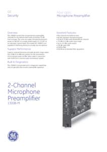 GE Security Fiber Optic Microphone Preampliﬁer