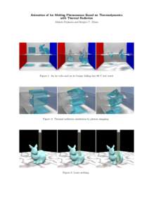 Animation of Ice Melting Phenomenon Based on Thermodynamics with Thermal Radiation Makoto Fujisawa and Kenjiro T. Miura Figure 1: An ice cube and an ice bunny falling into 90˚C hot water
