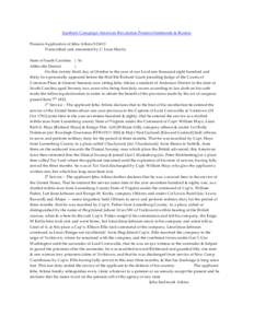 Southern Campaign American Revolution Pension Statements & Rosters Pension Application of Jehu Atkins S21613 Transcribed and annotated by C. Leon Harris State of South Carolina } Ss Abbeville District }