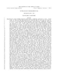 LEGISLATURE OF THE STATE OF IDAHO Sixty-second Legislature First Regular Session[removed]IN THE HOUSE OF REPRESENTATIVES HOUSE BILL NO. 199 BY BUSINESS COMMITTEE