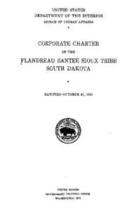 Corporate Charter of the Flandreau Santee Sioux Tribe