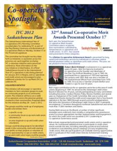 A celebration of Saskatchewan co-operative sector achievement October 2011