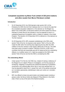 MFL Decision that proposed UiLs may be acceptable