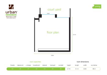 court yard door floor plan  9.1m