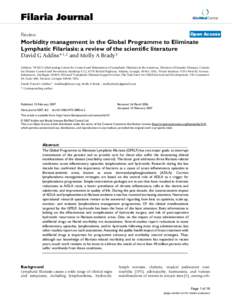 Filaria Journal  BioMed Central Open Access