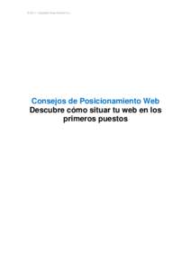 Consejos de Posicionamiento en Buscadores _SEO_