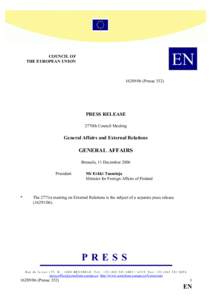 EN  COUNCIL OF THE EUROPEAN UNION[removed]Presse 352)