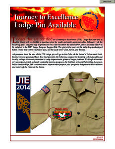 Print Form  Journey to Excellence Lodge Pin Available  Lodges that are certified