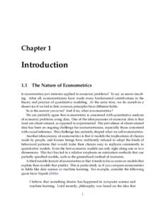 Chapter 1  Introduction 1.1  The Nature of Econometrics