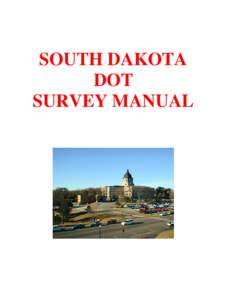 SDDOT Survey Manual - Table of Contents