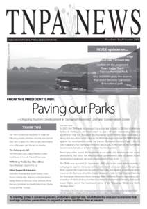 TNPA NEWS TASMANIAN NATIONAL PARKS ASSOCIATION INC Newsletter No 10 Autumn[removed]Eagle Hawk Neck. Photo: Ben Kurczok
