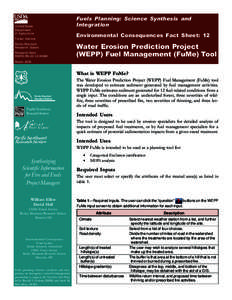 Fuels Planning: Science Synthesis and Integration United States Department of Agriculture