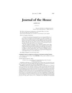 JANUARY 17, [removed]Journal of the House SIXTH DAY