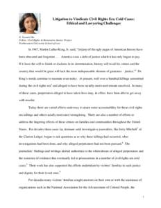 Criminal law / James Ford Seale / Prosecutor / African-American Civil Rights Movement / United States Department of Justice / Federal Bureau of Investigation / Center for Justice and Accountability / Government / Law / Politics of the United States