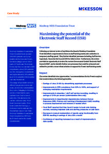 Counties of England / Medway / Medway NHS Foundation Trust / Electronic Staff Record / McKesson Corporation / NHS foundation trust / Local government in England / National Health Service / Kent