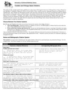 Chicago & Turabian Style basic guidelines for and examples of citations